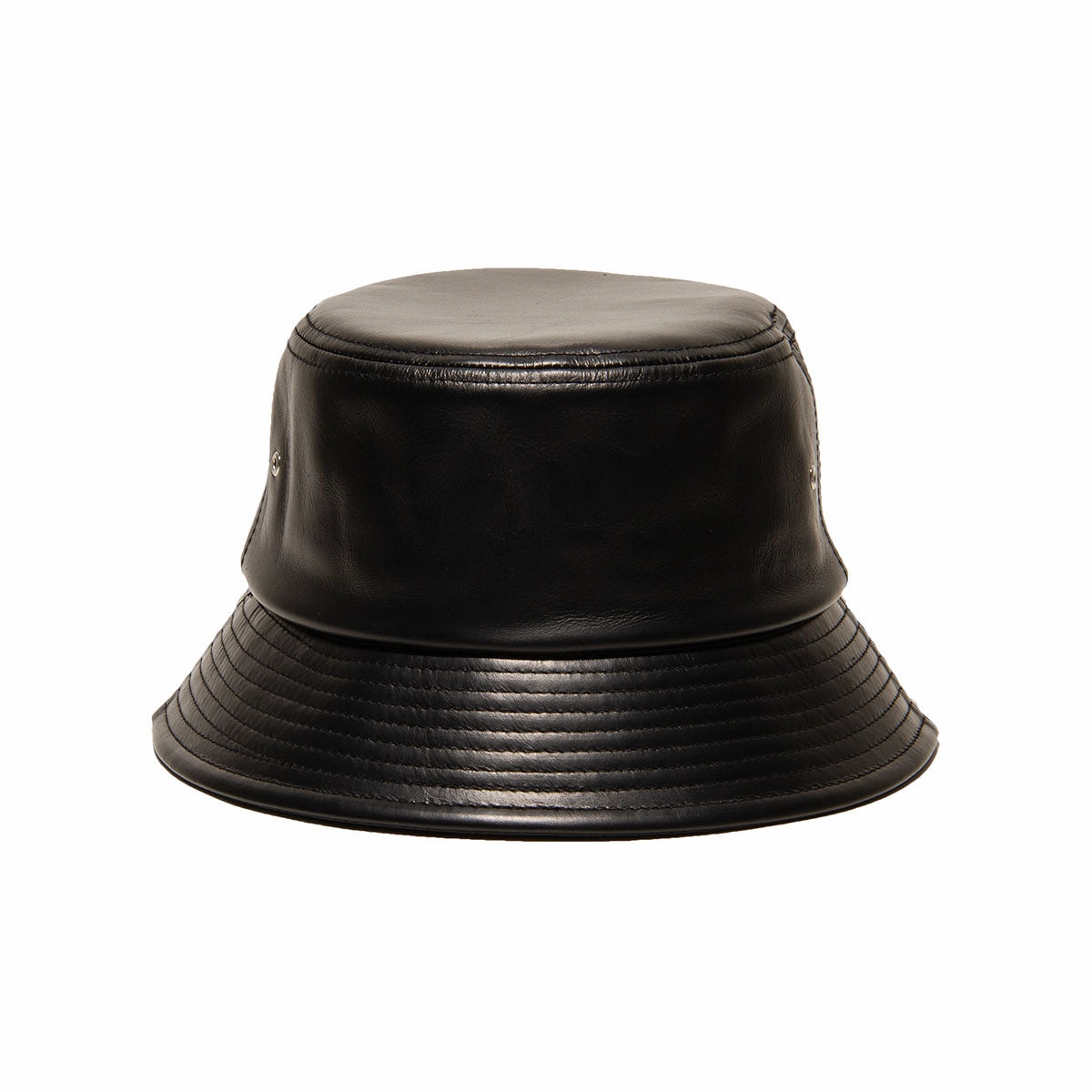 LEATHER HAT - Black