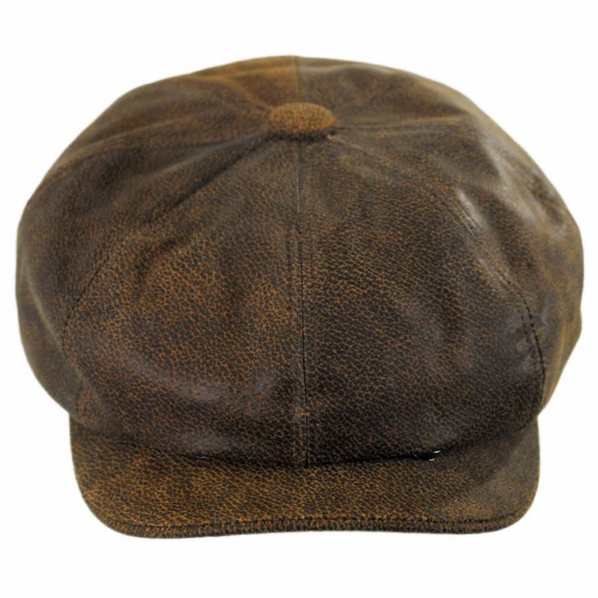 Leather Newsboy Cap