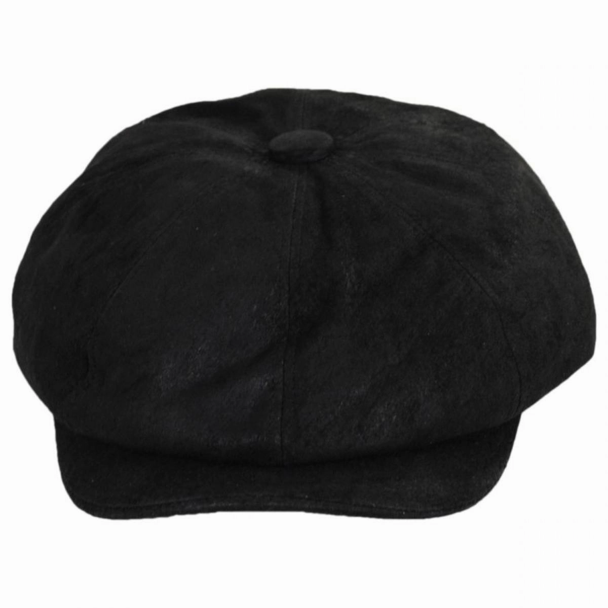 Leather Newsboy Cap