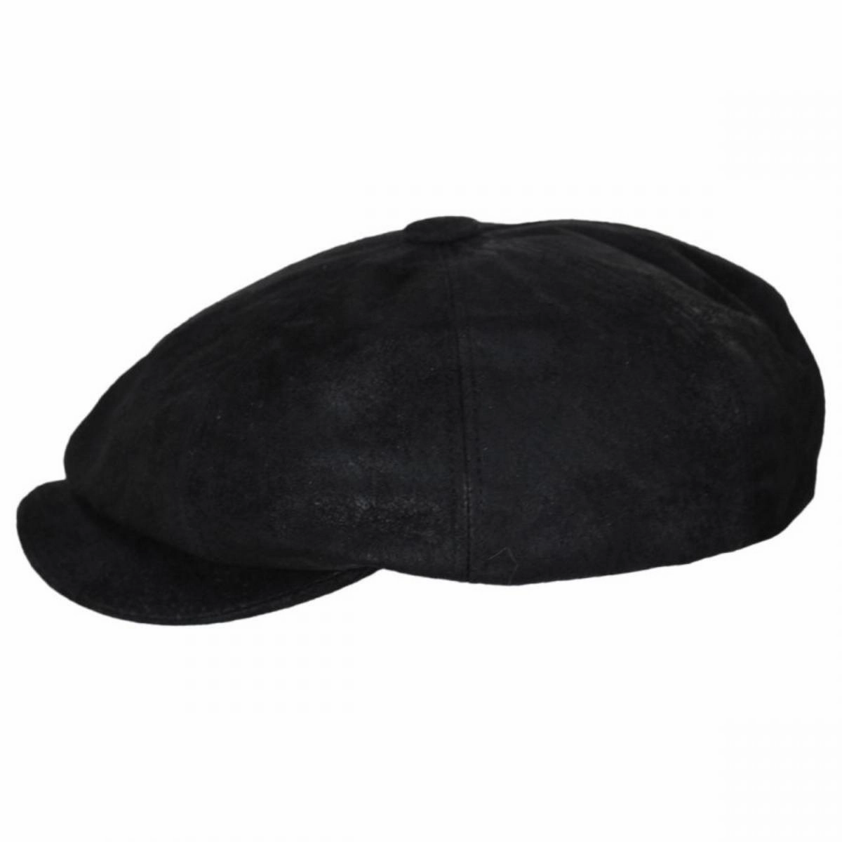 Leather Newsboy Cap
