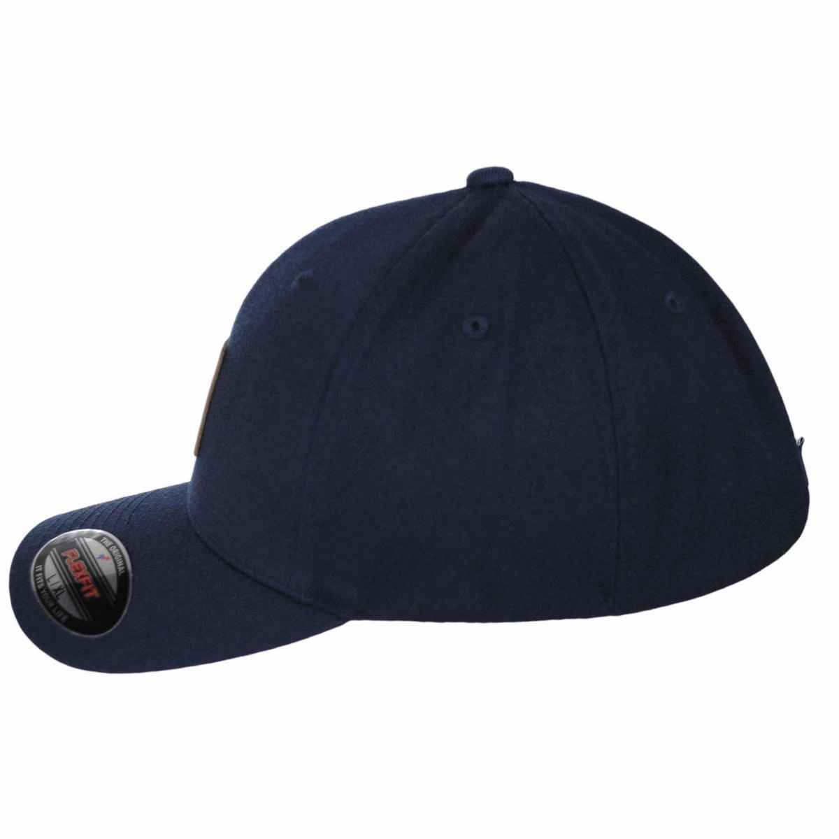 Leather Patch Flexfit Fitted Baseball Cap