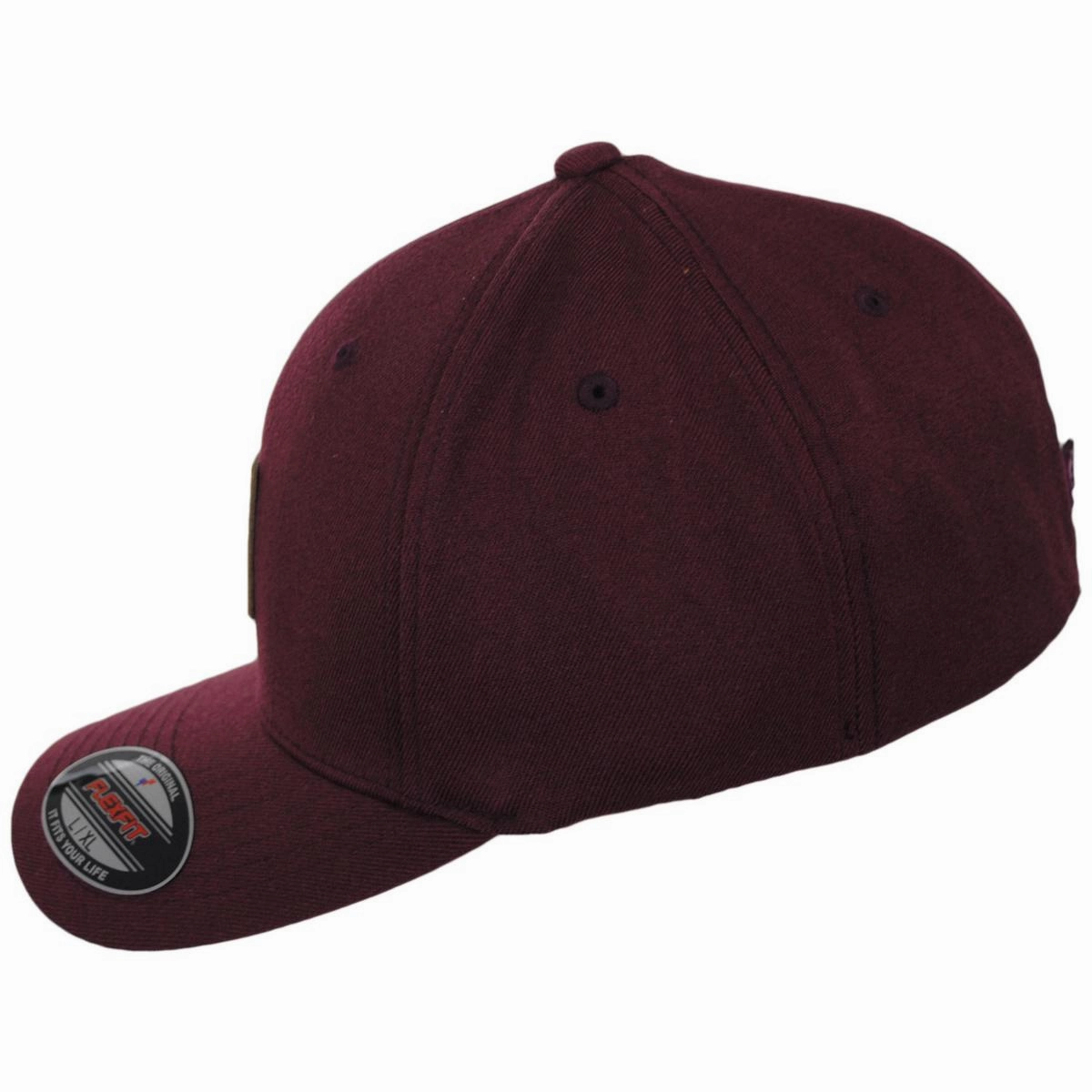 Leather Patch Flexfit Fitted Baseball Cap