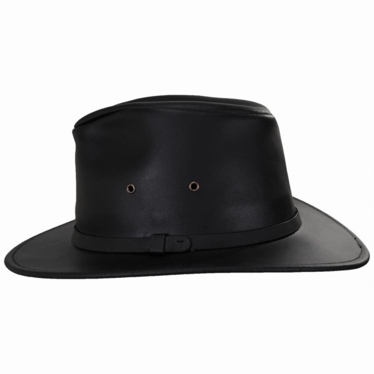 Leather Safari Fedora Hat