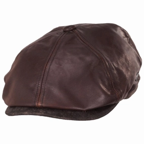 Leather Suede Newsboy Cap