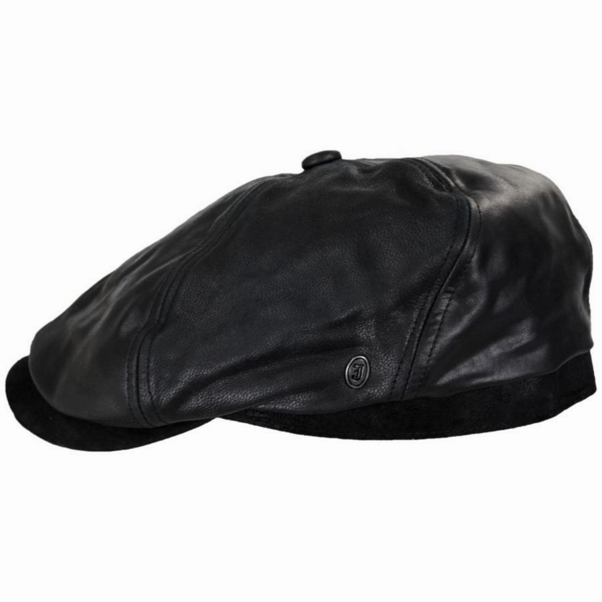 Leather Suede Newsboy Cap