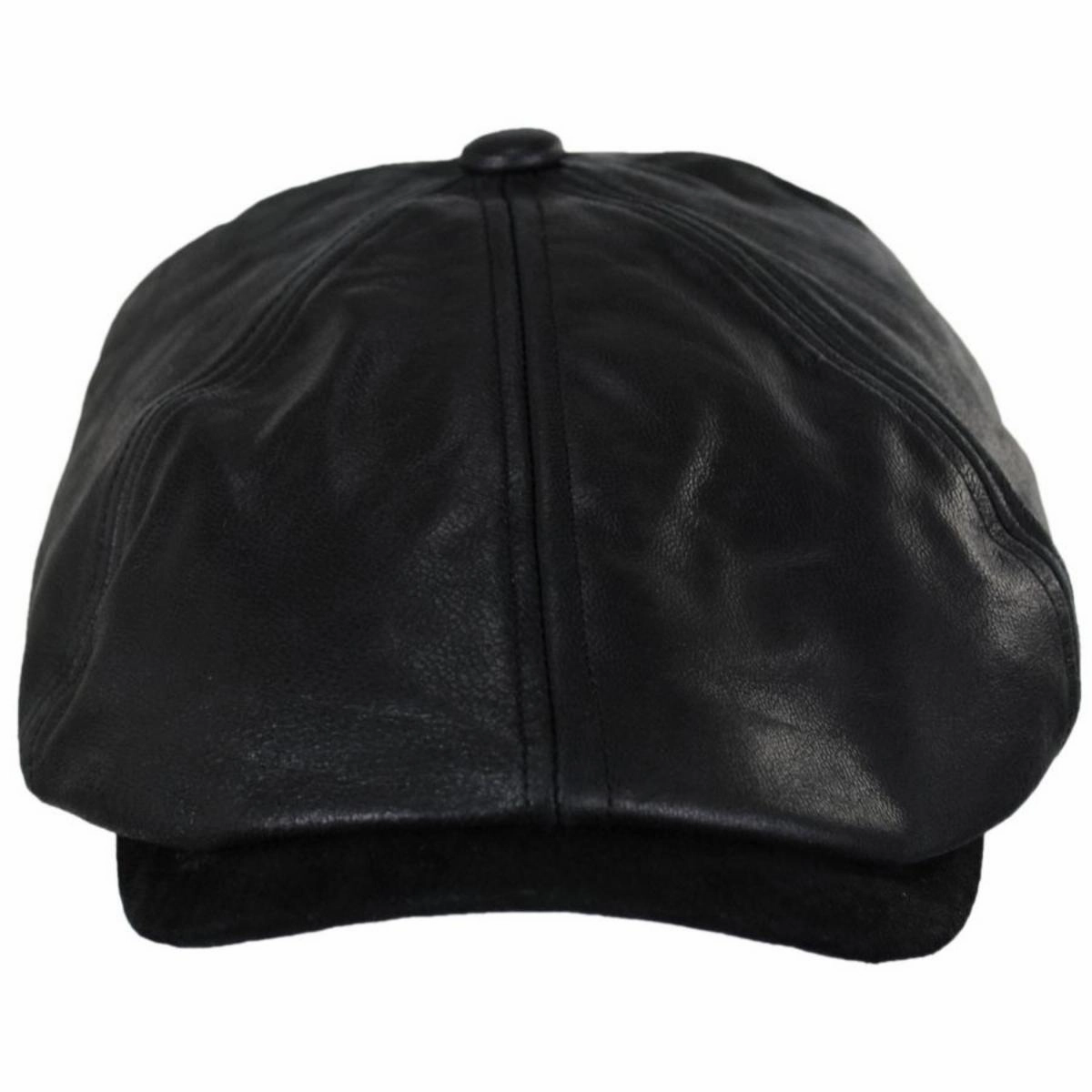 Leather Suede Newsboy Cap