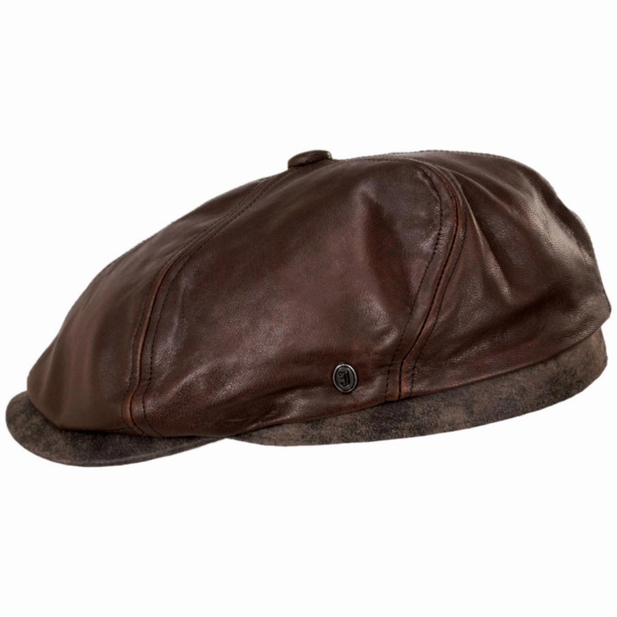 Leather Suede Newsboy Cap