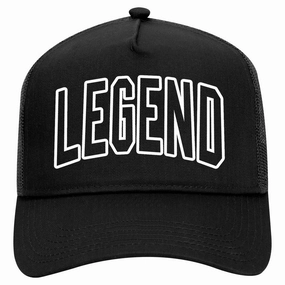 Legend Outline Retro Adult 5 Panel Mesh Trucker Hat
