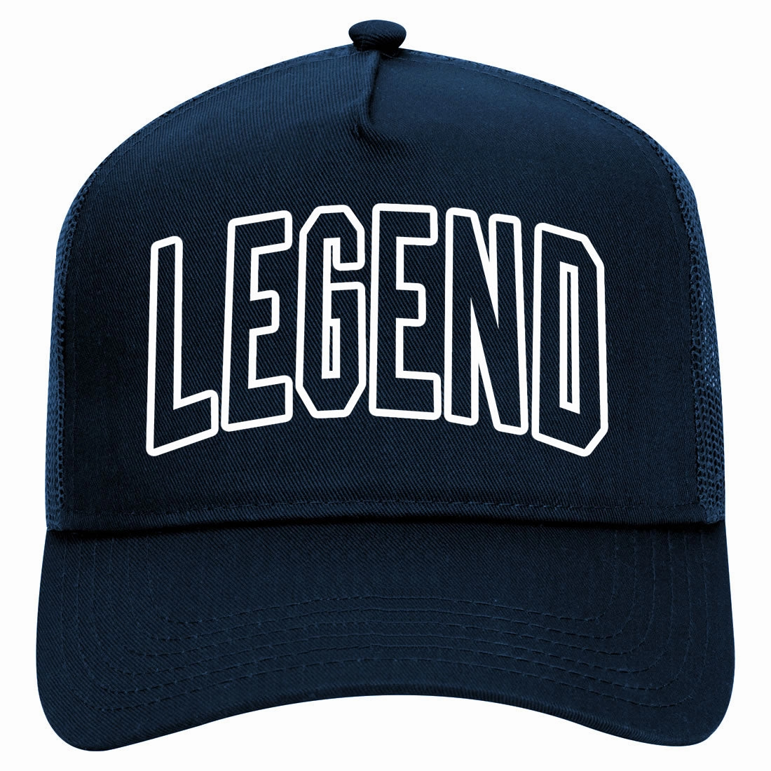 Legend Outline Retro Adult 5 Panel Mesh Trucker Hat