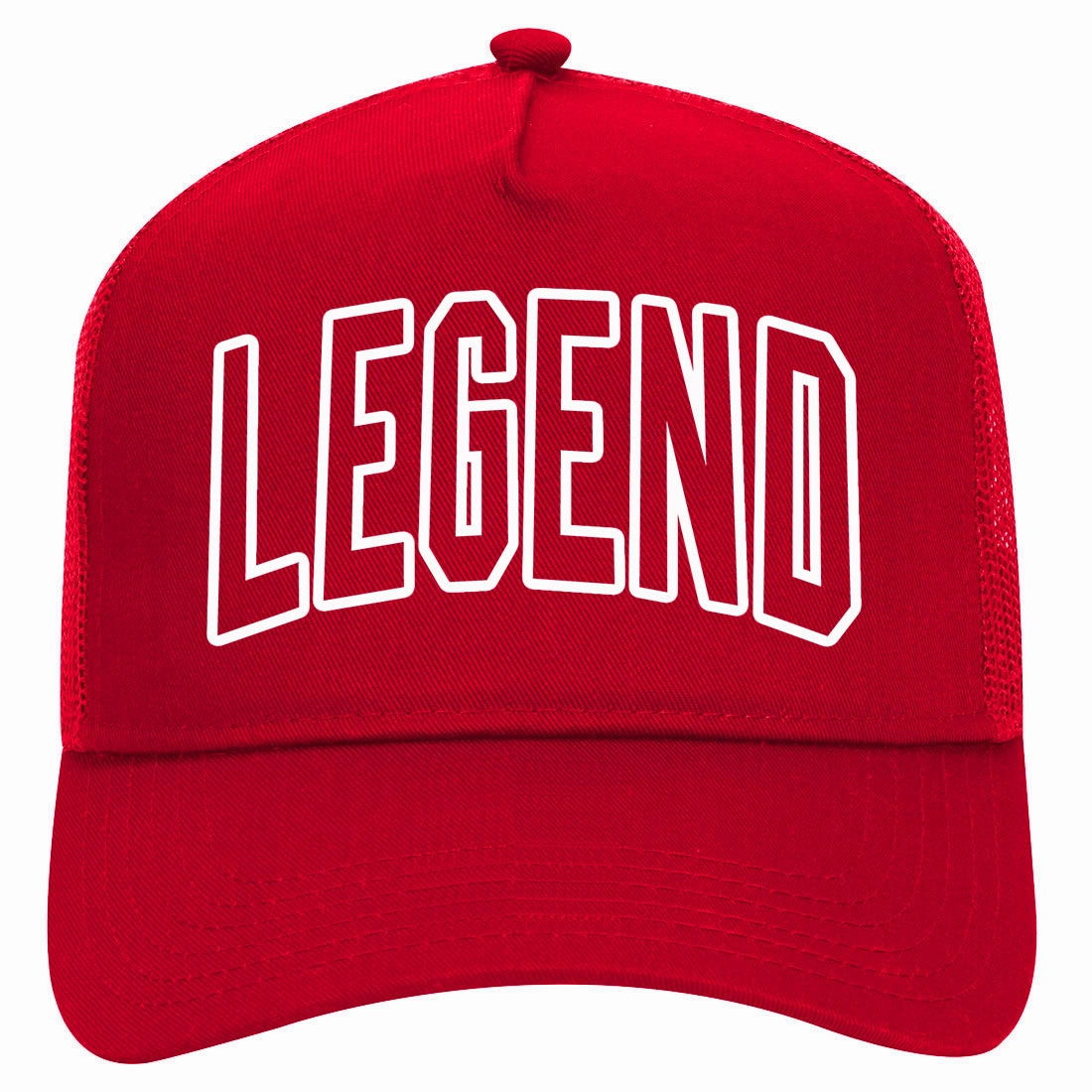 Legend Outline Retro Adult 5 Panel Mesh Trucker Hat