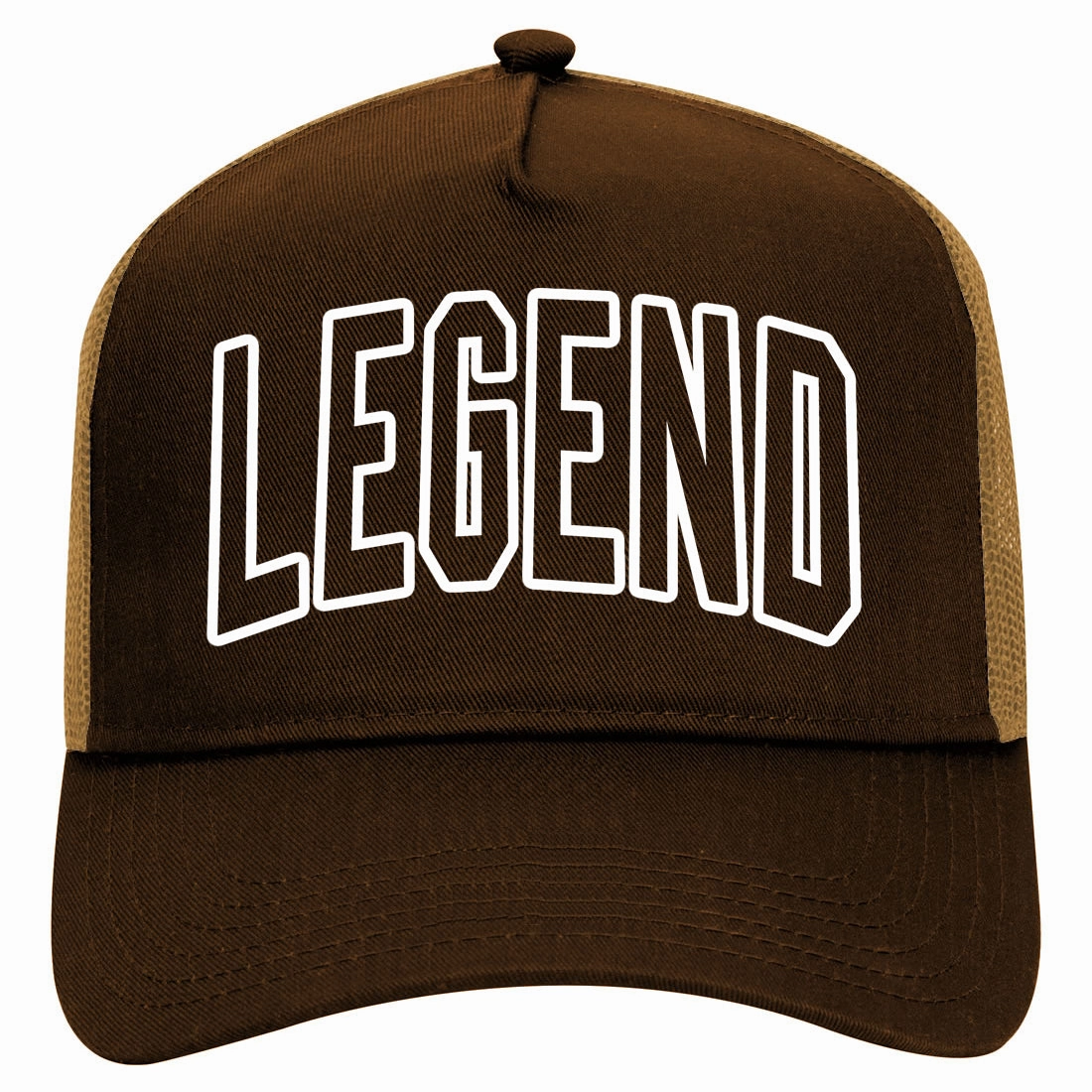 Legend Outline Retro Adult 5 Panel Mesh Trucker Hat