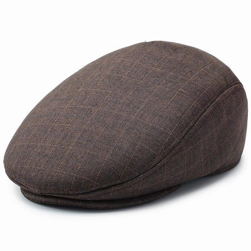 Lenny's Plaid Cotton Flat Cap