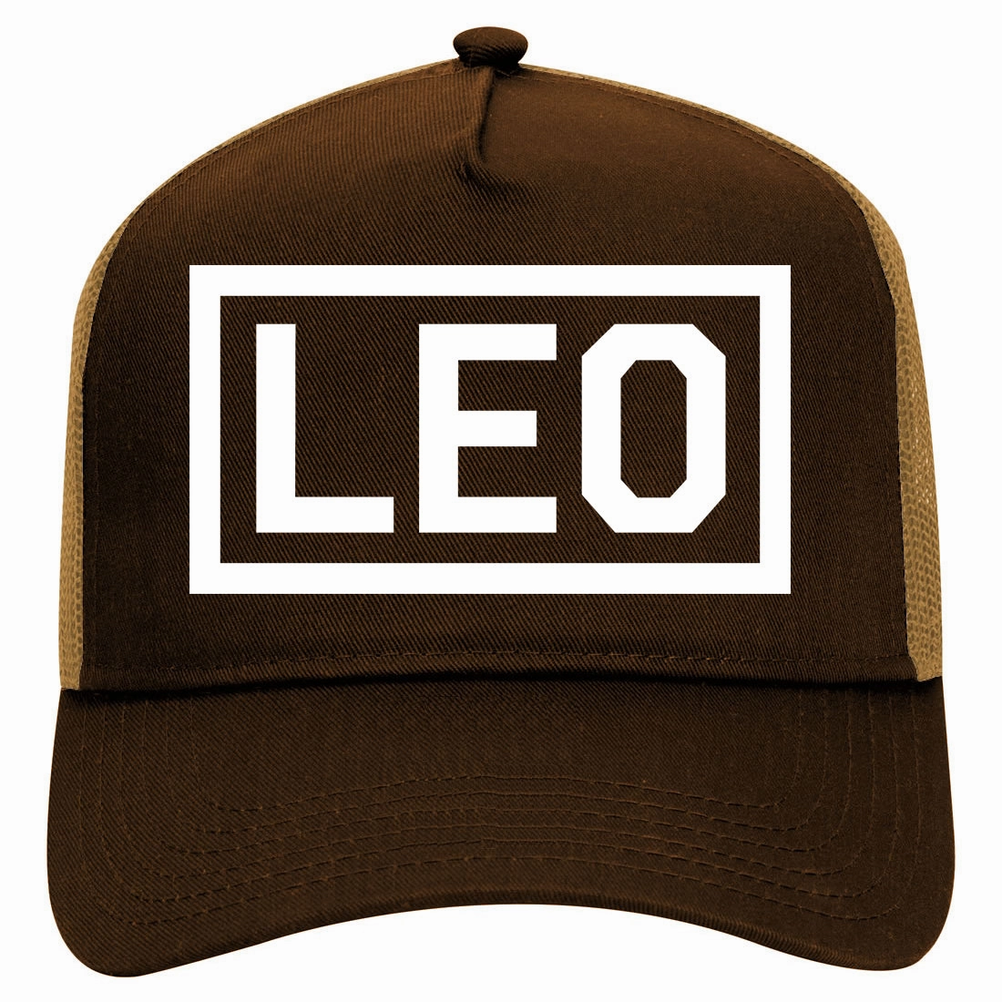 Leo Horoscope Sign Retro Adult 5 Panel Mesh Trucker Hat
