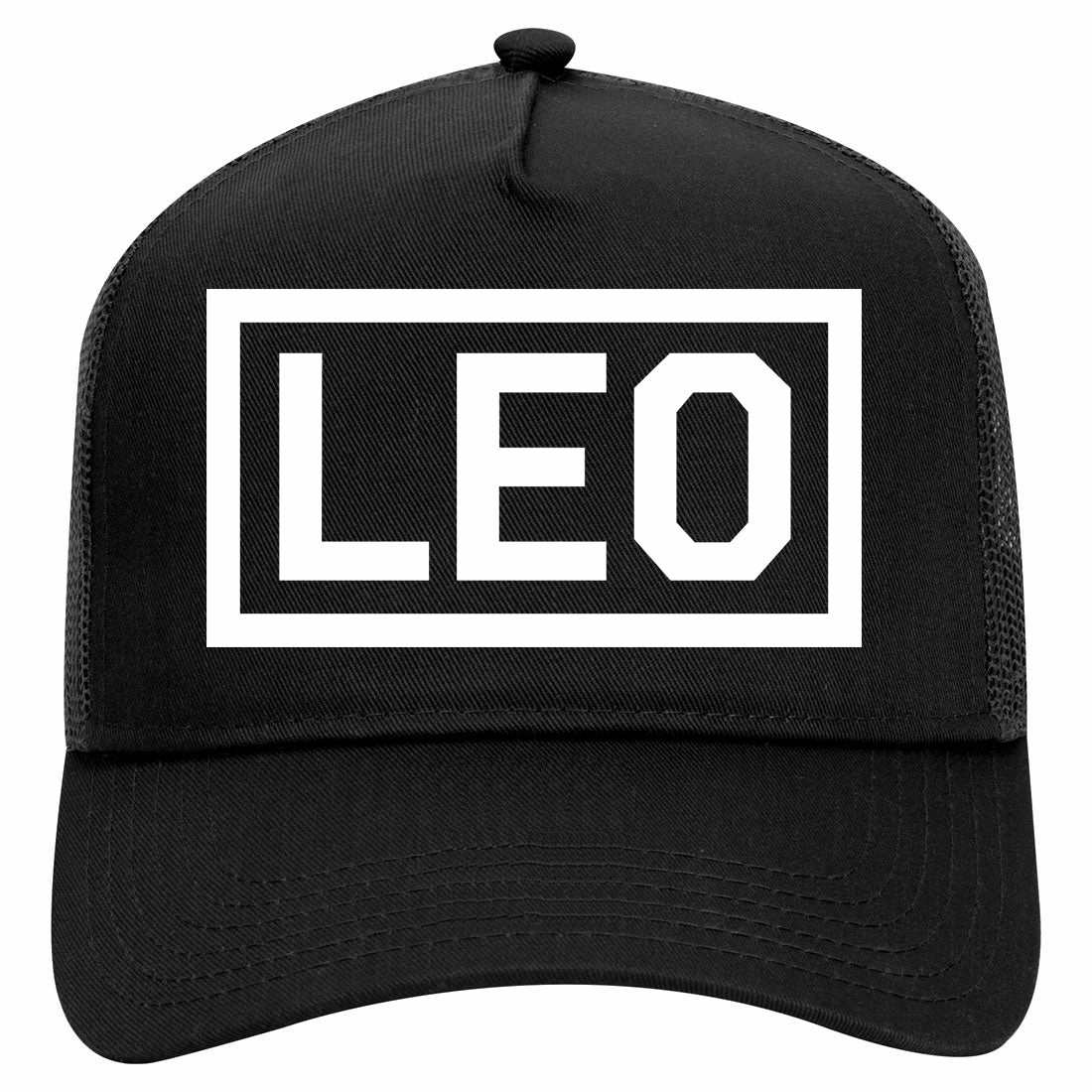 Leo Horoscope Sign Retro Adult 5 Panel Mesh Trucker Hat