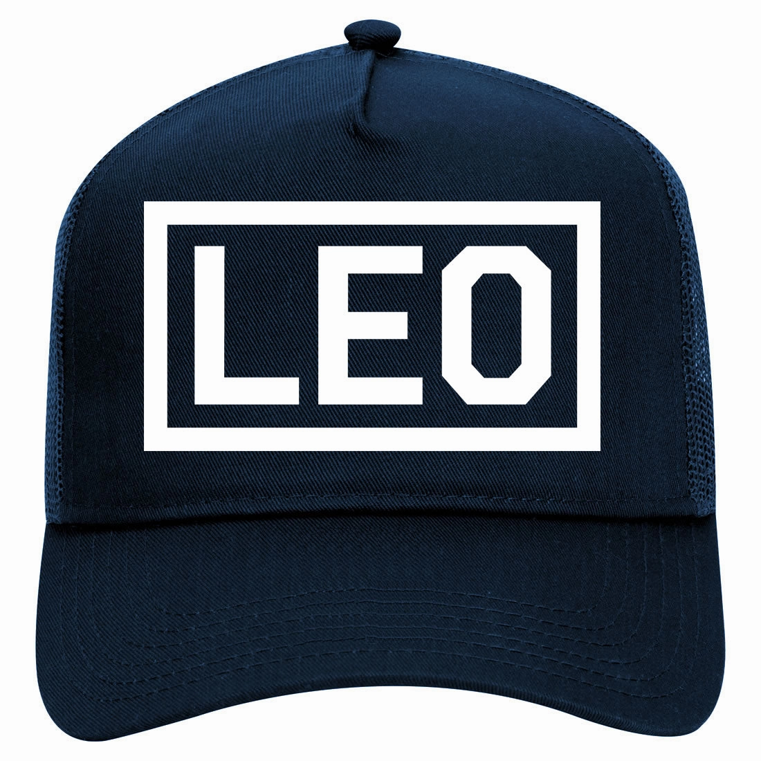 Leo Horoscope Sign Retro Adult 5 Panel Mesh Trucker Hat