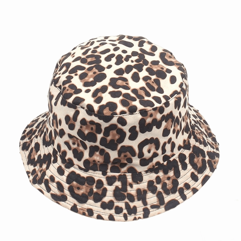 Leopard Skin Cotton Bucket Hat
