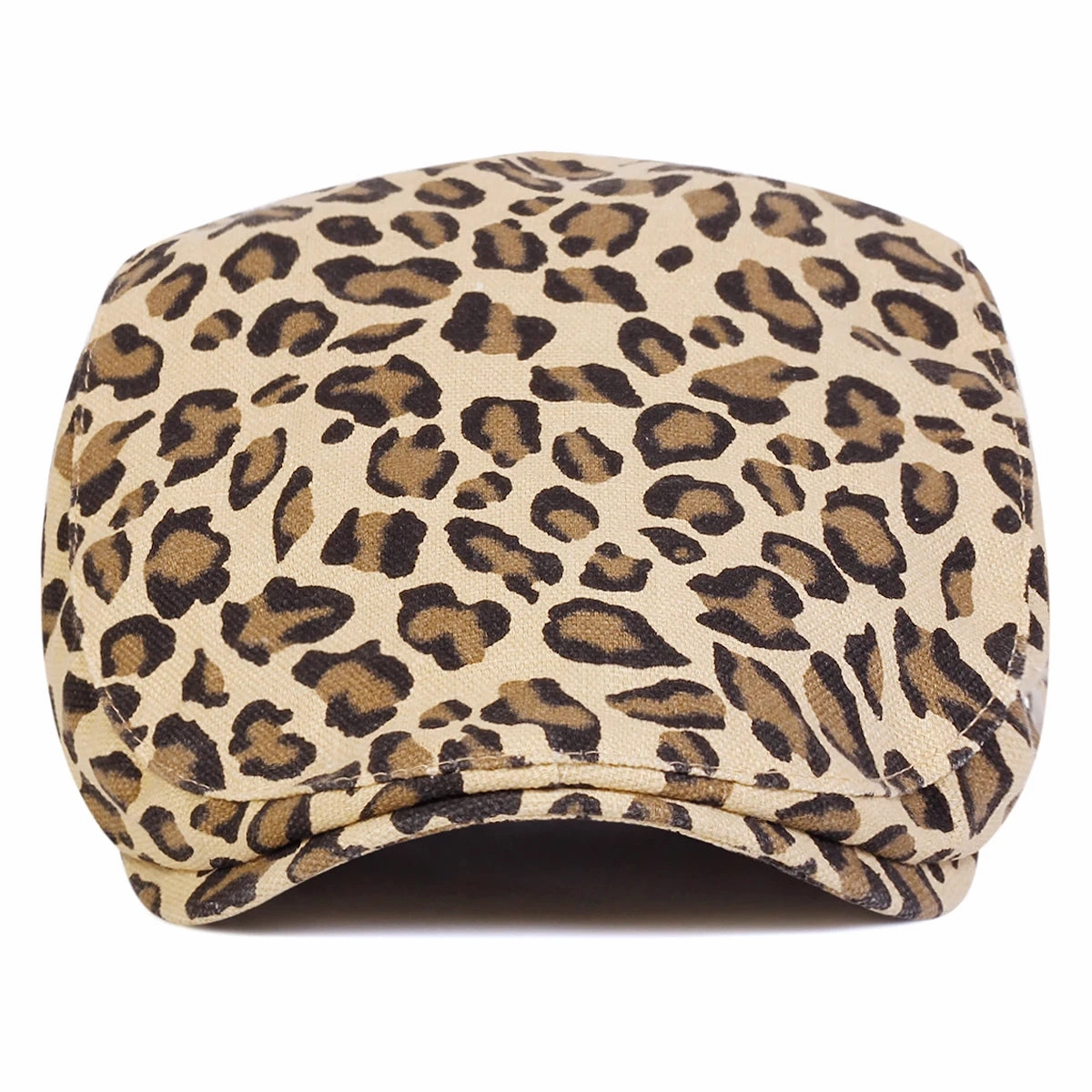 Leopard Skin Print Flat Cap