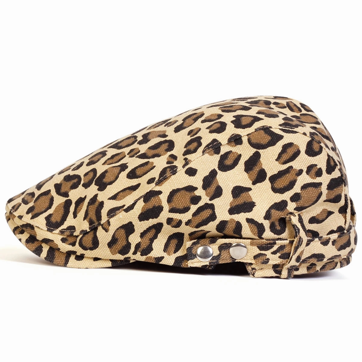 Leopard Skin Print Flat Cap
