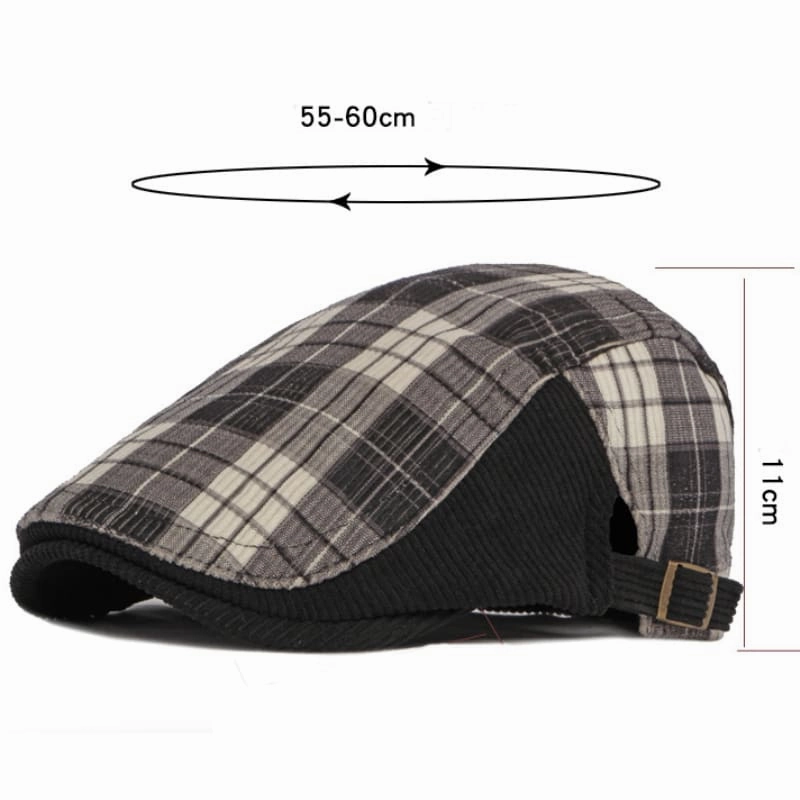 Leroy Tartan Corduroy Flat Cap