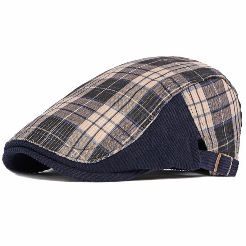 Leroy Tartan Corduroy Flat Cap
