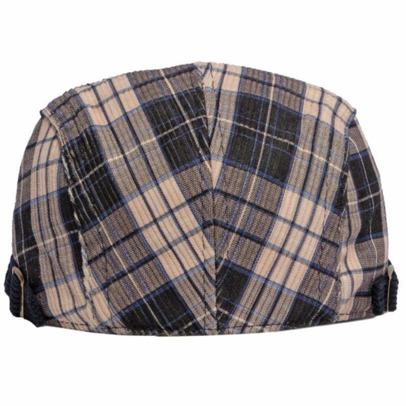 Leroy Tartan Corduroy Flat Cap