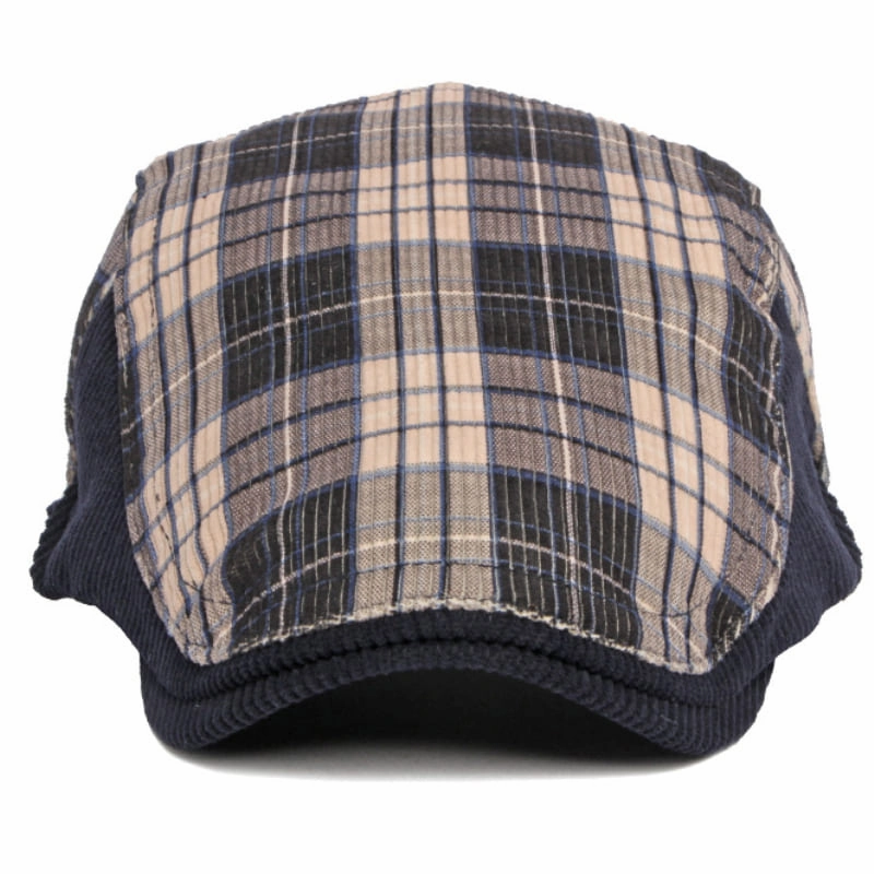Leroy Tartan Corduroy Flat Cap
