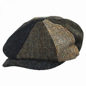 Lewis Harris Tweed Multi Wool Newsboy Cap