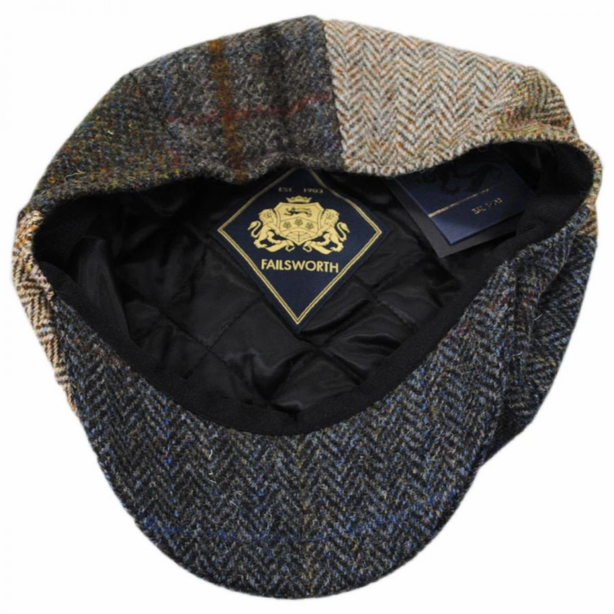 Lewis Harris Tweed Multi Wool Newsboy Cap