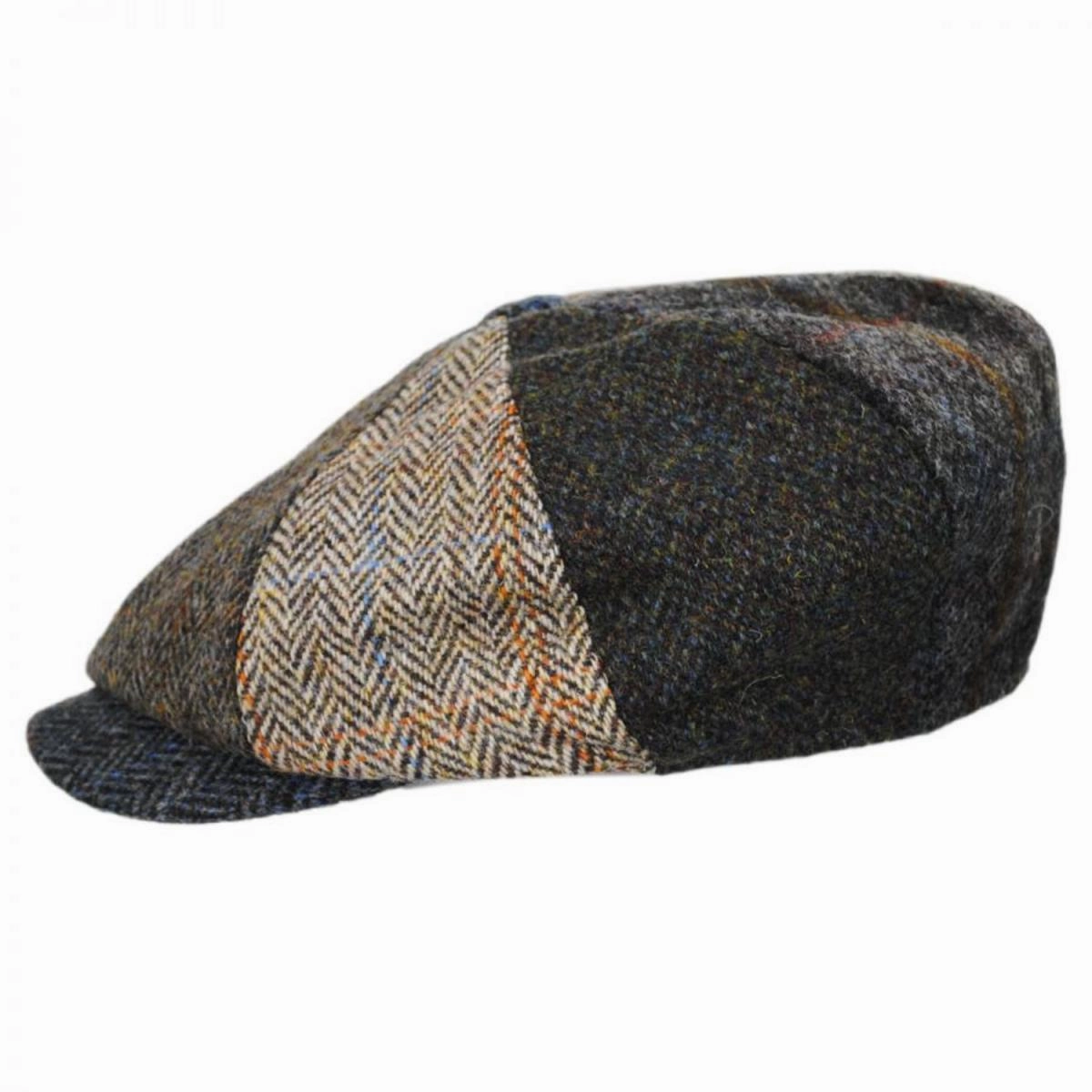 Lewis Harris Tweed Multi Wool Newsboy Cap