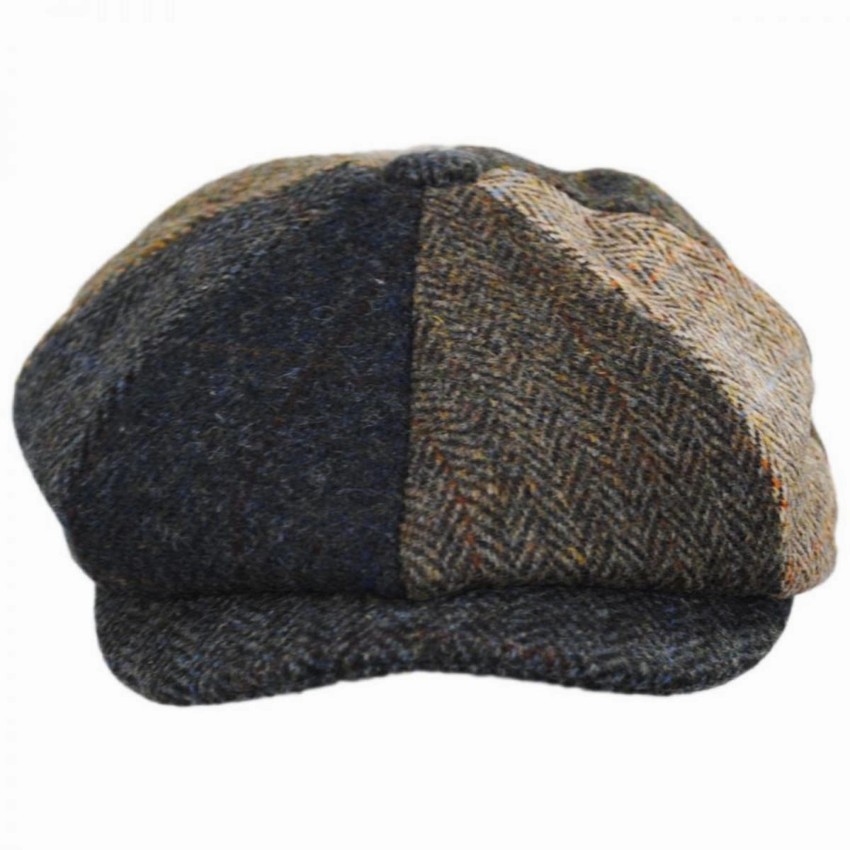 Lewis Harris Tweed Multi Wool Newsboy Cap