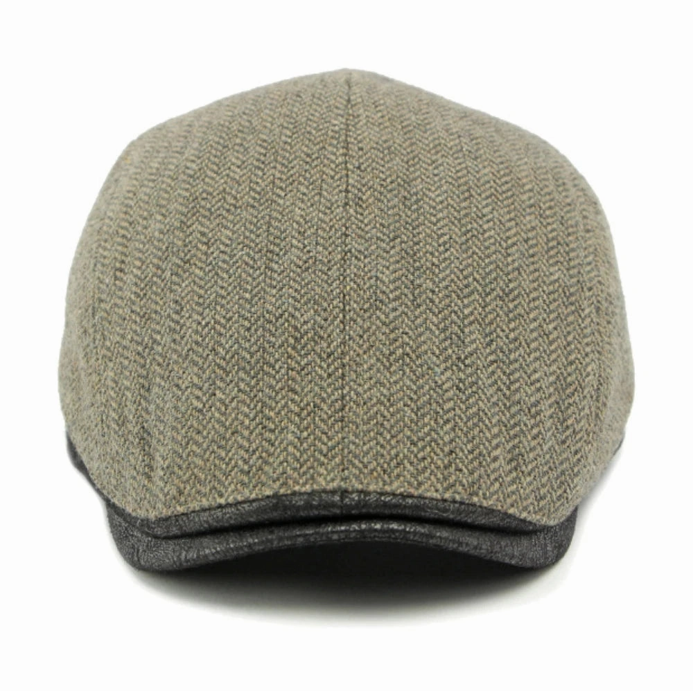 Leyton Herringbone Flat Cap