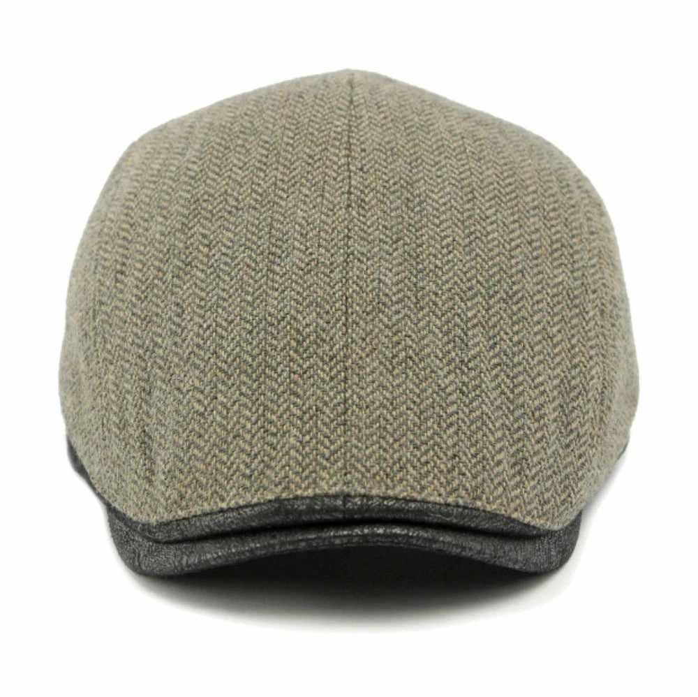 Leyton Herringbone Flat Cap