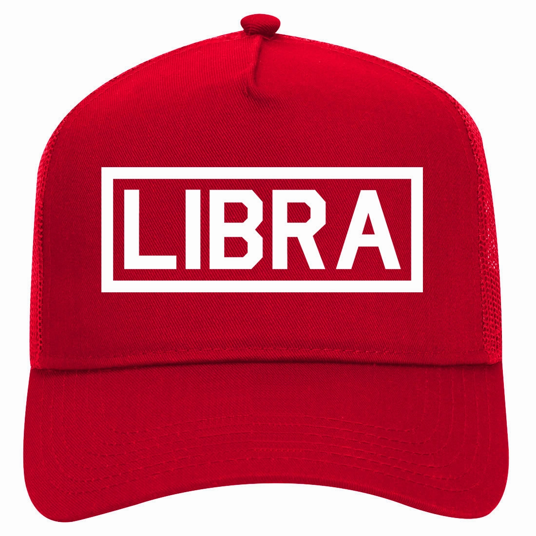 Libra Horoscope Astrology Sign Retro Adult 5 Panel Mesh Trucker Hat