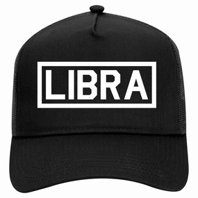 Libra Horoscope Astrology Sign Retro Adult 5 Panel Mesh Trucker Hat