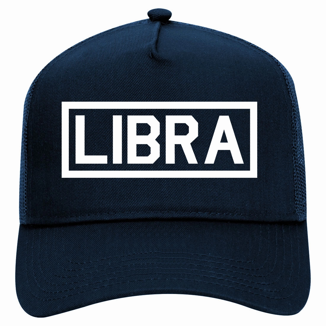 Libra Horoscope Astrology Sign Retro Adult 5 Panel Mesh Trucker Hat
