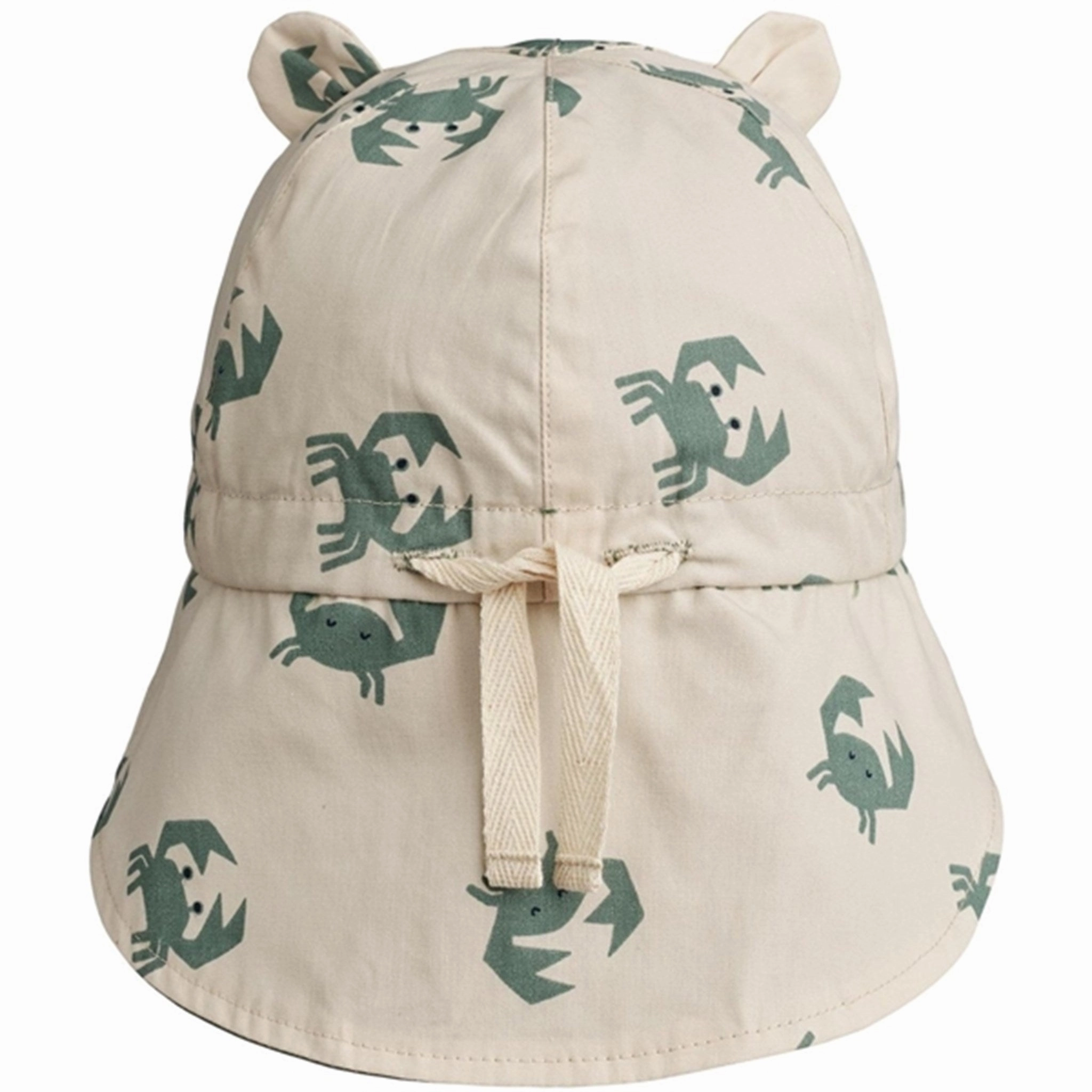 Liewood Gorm Reversible Sun Hat Crab Sandy Pepppermint