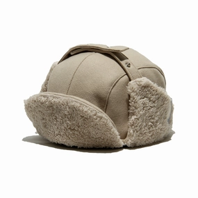 LIGHT MELTON FLIGHT CAP - Beige