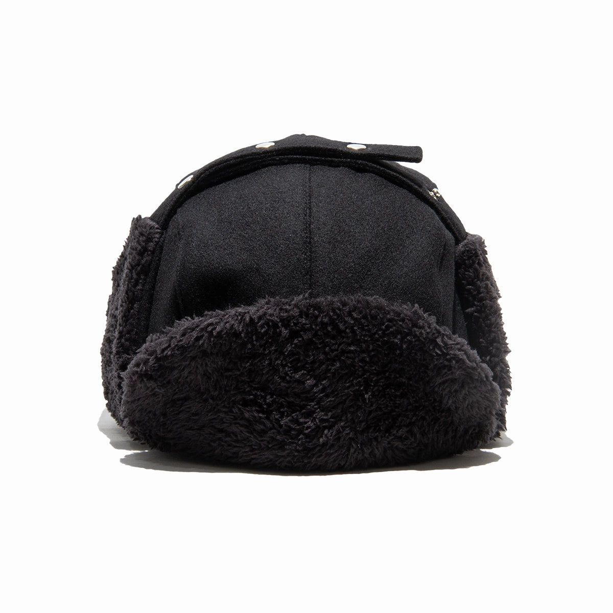 LIGHT MELTON FLIGHT CAP - Black