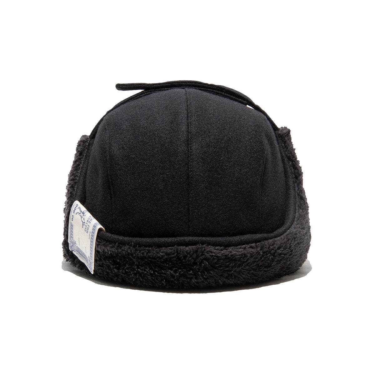 LIGHT MELTON FLIGHT CAP - Black
