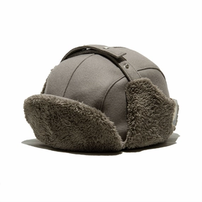 LIGHT MELTON FLIGHT CAP - Gray