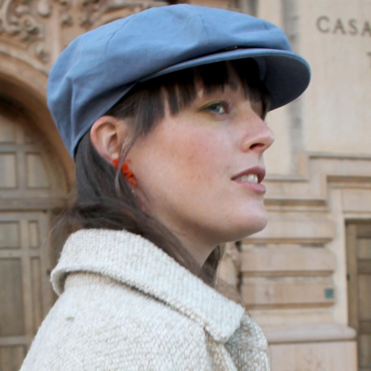 Linen and Cotton Newsboy Cap