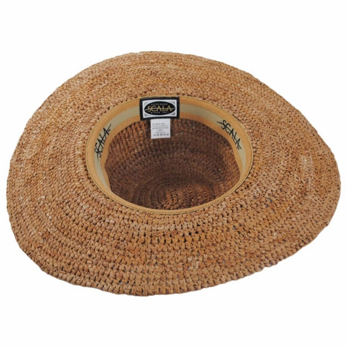 Linen Band Raffia Straw Swinger Hat
