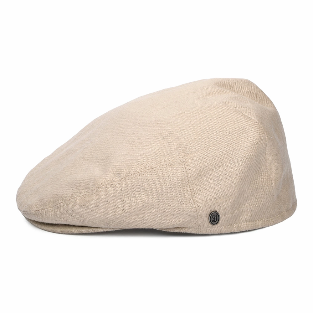 Linen Flat Cap - Natural