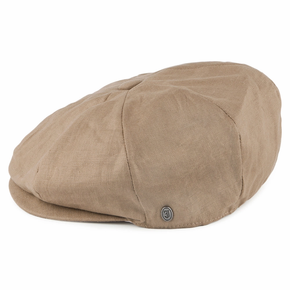 Linen Newsboy Cap - Camel