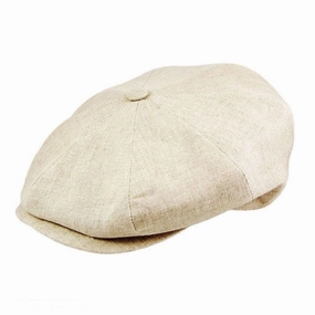 Linen Newsboy Cap
