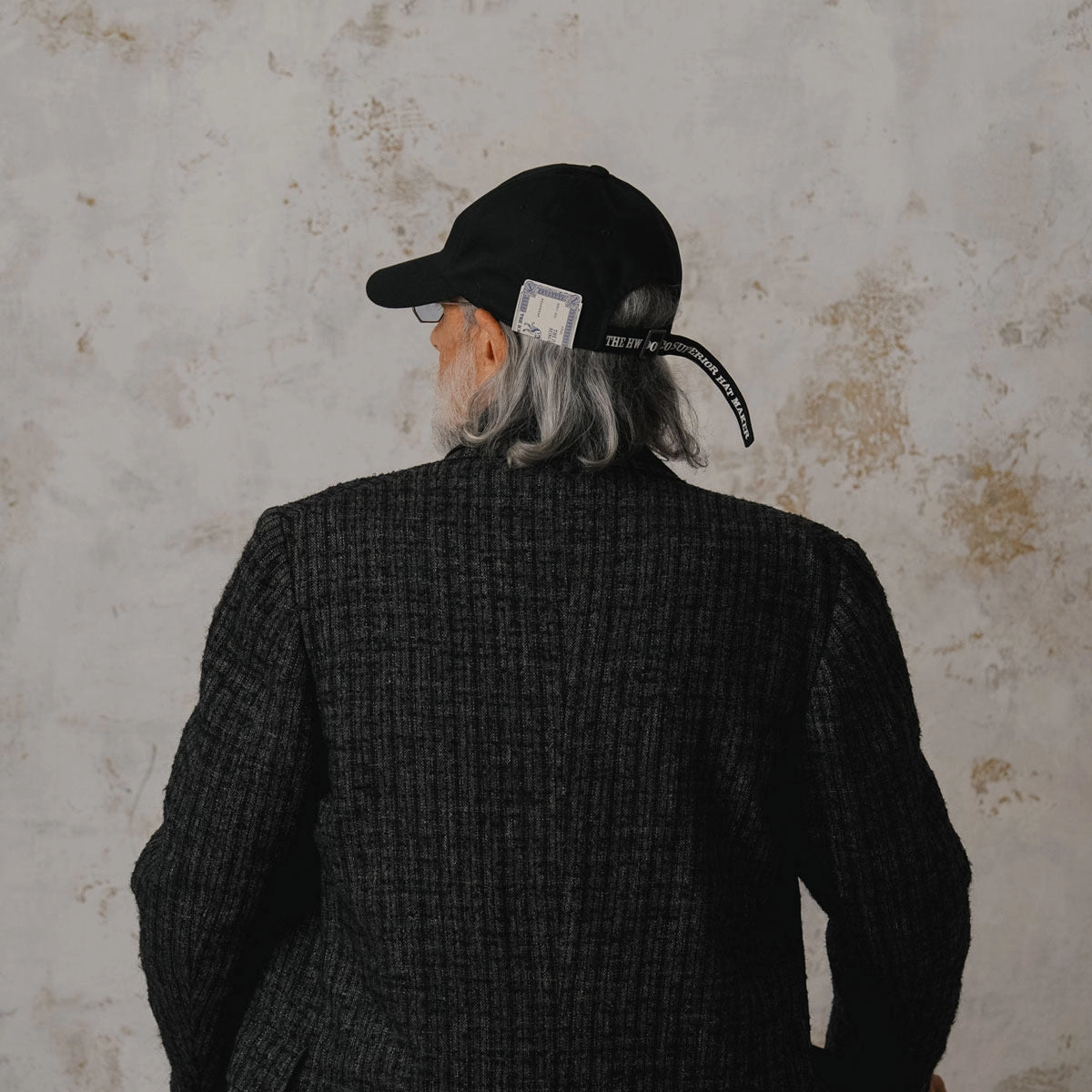 LONG BELTED CAP - Black
