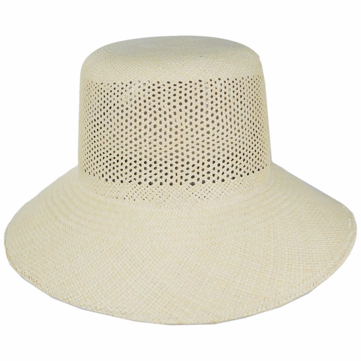 Lopez Vent Crown Panama Straw Sun Hat