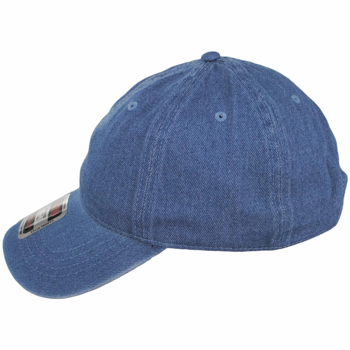 LoPro Washed Cotton Denim Strapback Baseball Cap Dad Hat