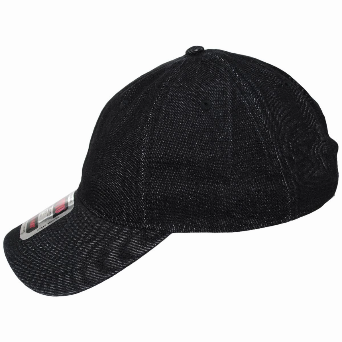 LoPro Washed Cotton Denim Strapback Baseball Cap Dad Hat