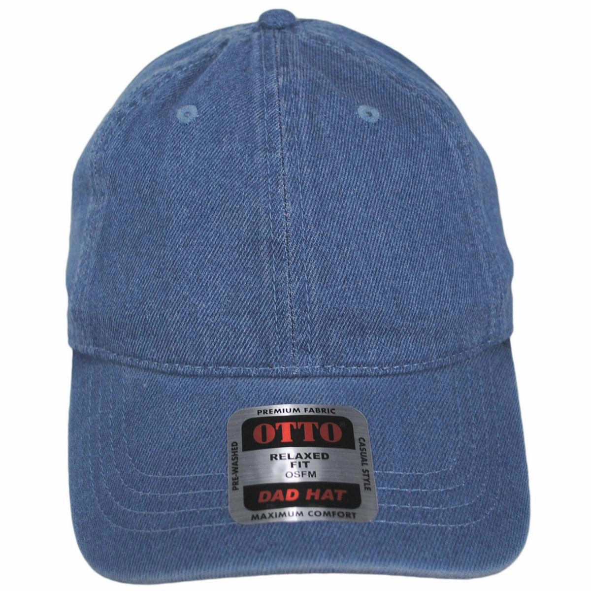 LoPro Washed Cotton Denim Strapback Baseball Cap Dad Hat